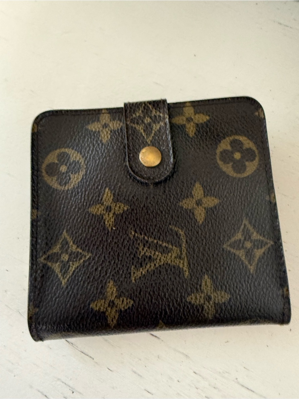Louis Vuitton Monogram compact zip wallet Vintage